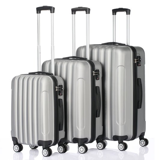 3-in-1 Multifunctional Large Capacity Traveling Storage Suitcase Silver Gray