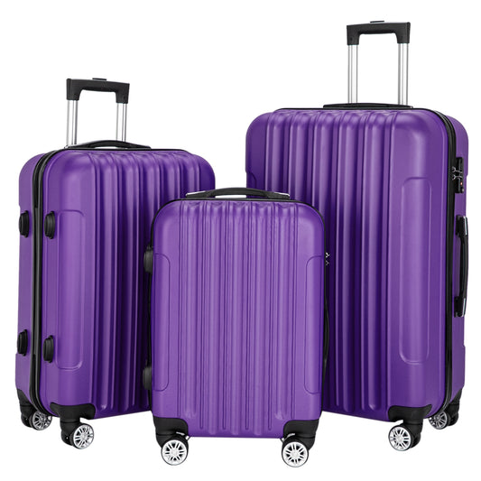 3-in-1 Multifunctional Large Capacity Traveling Storage Suitcase Luggage Set Purple