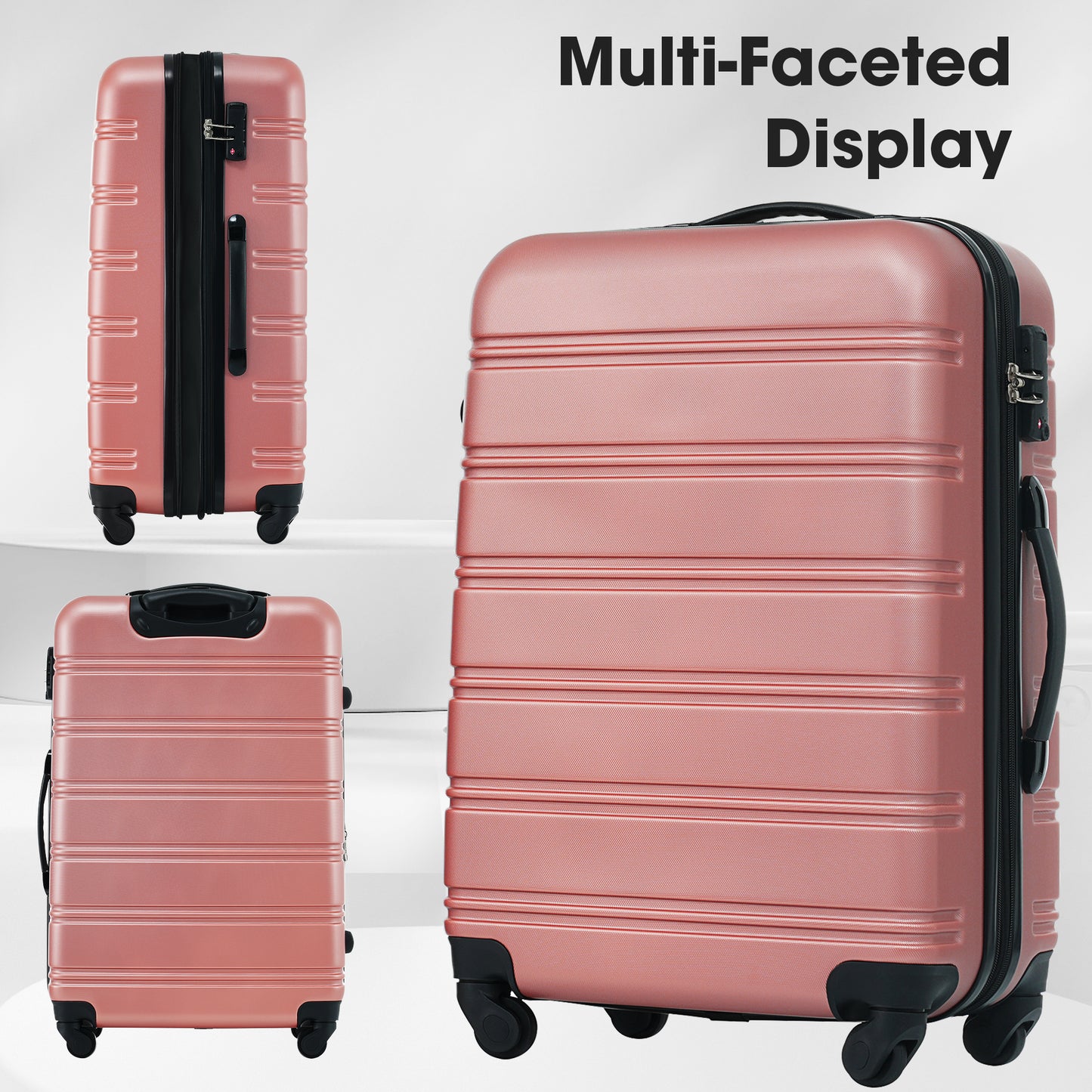 3 Piece Luggage Set Hardside Spinner Suitcase with TSA Lock 20" 24' 28"