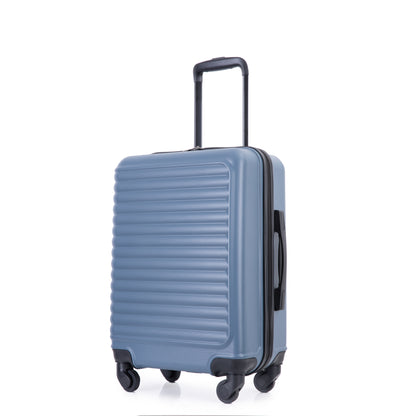 20" Carry on Luggage Lightweight Suitcase, Spinner Wheels, Blue