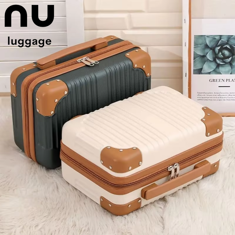 14 Inch Mini Travel Suitcase Cosmetic Box Hand Luggage Organizer Makeup Case Small Password Box Boarding Case