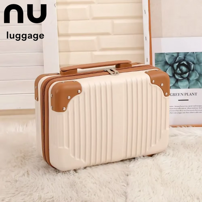 14 Inch Mini Travel Suitcase Cosmetic Box Hand Luggage Organizer Makeup Case Small Password Box Boarding Case