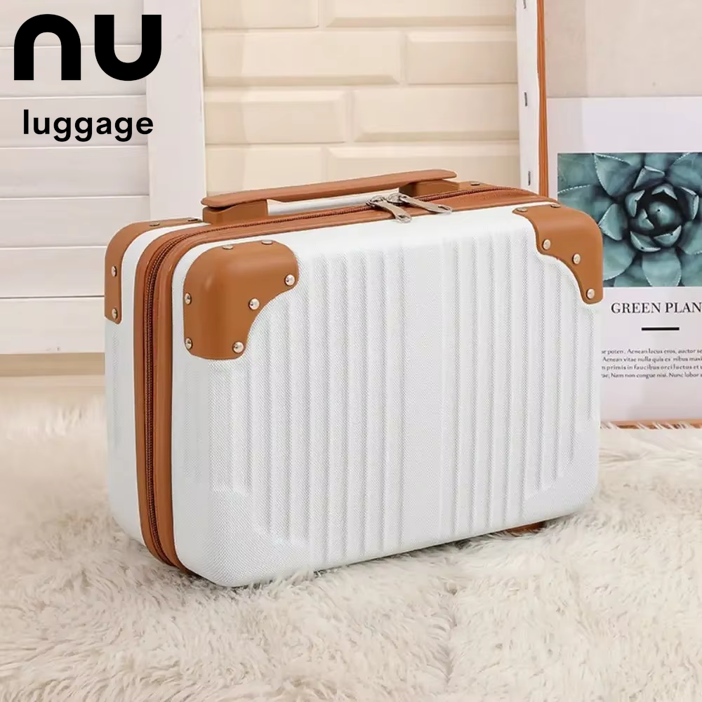 14 Inch Mini Travel Suitcase Cosmetic Box Hand Luggage Organizer Makeup Case Small Password Box Boarding Case