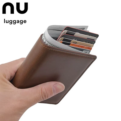 2024 New anti Theft Retro Men'S Short Luxury Wallet Pop-Up Card Case New Aluminum Folding Wallets for Men Small Coin Purse