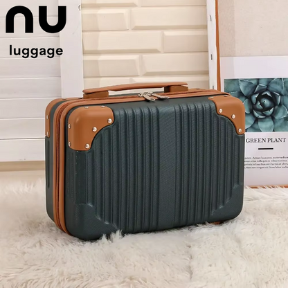 14 Inch Mini Travel Suitcase Cosmetic Box Hand Luggage Organizer Makeup Case Small Password Box Boarding Case