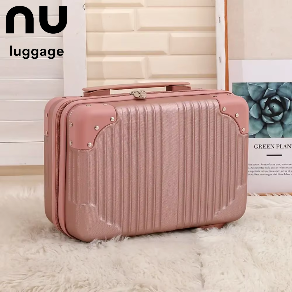 14 Inch Mini Travel Suitcase Cosmetic Box Hand Luggage Organizer Makeup Case Small Password Box Boarding Case