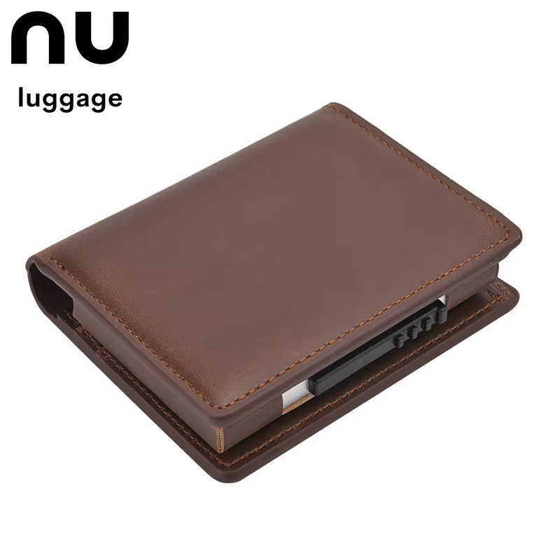 2024 New anti Theft Retro Men'S Short Luxury Wallet Pop-Up Card Case New Aluminum Folding Wallets for Men Small Coin Purse