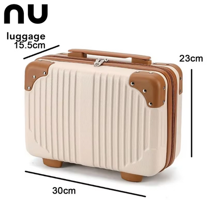 14 Inch Mini Travel Suitcase Cosmetic Box Hand Luggage Organizer Makeup Case Small Password Box Boarding Case