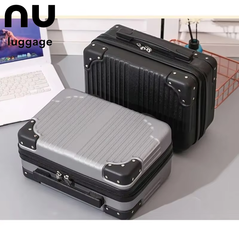 14 Inch Mini Travel Suitcase Cosmetic Box Hand Luggage Organizer Makeup Case Small Password Box Boarding Case