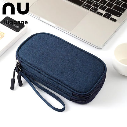 1Pc Pink/Grey/Black/Navy Travel Portable Digital Product Storage Bag USB Data Cable Organizer Headset Charging Treasure Box Bag