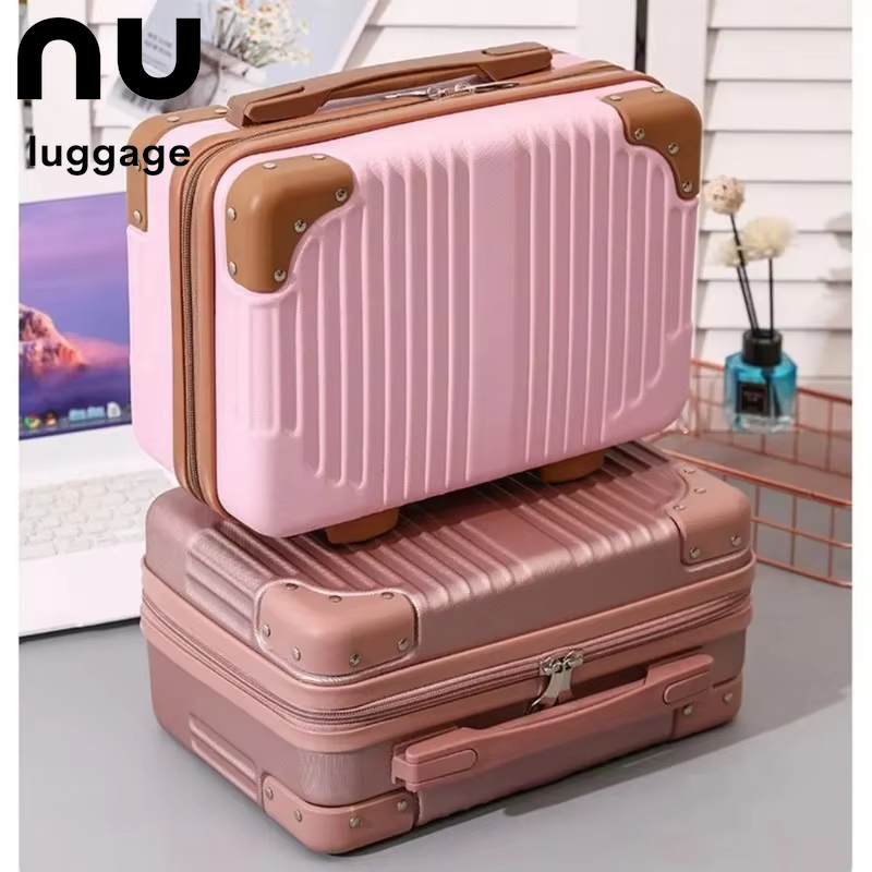 14 Inch Mini Travel Suitcase Cosmetic Box Hand Luggage Organizer Makeup Case Small Password Box Boarding Case