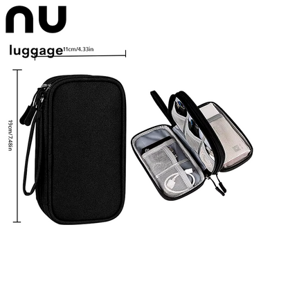 1Pc Pink/Grey/Black/Navy Travel Portable Digital Product Storage Bag USB Data Cable Organizer Headset Charging Treasure Box Bag